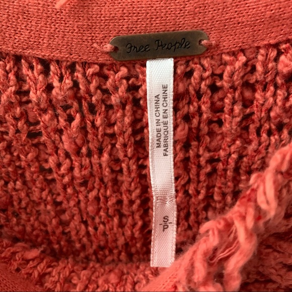 Free People Orange Oversized Chunky Fall Sweater - Picture 5 of 7